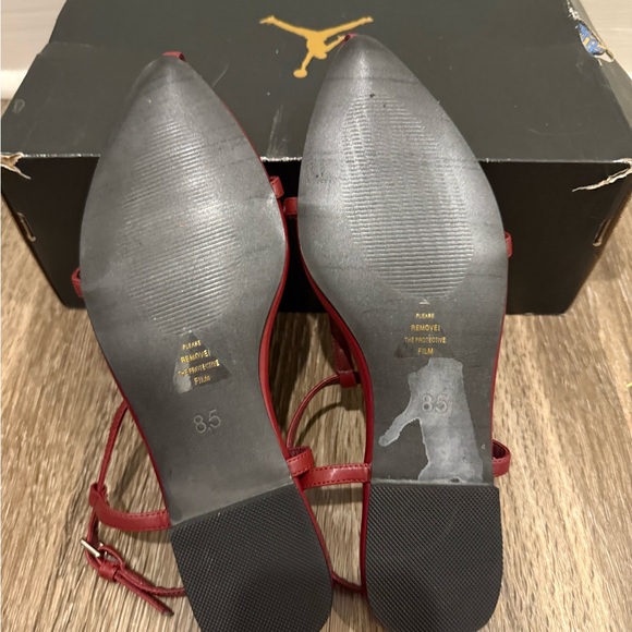 Women’s Burgundy Flat Leather Sandal Mules 8.5 - Picture 3 of 5